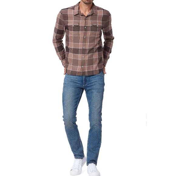 💥 PAIGE Everett Plaid Flannel Button-Up Shirt - Picture 3 of 10